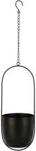 Riputatav lillepott House Nordic Celle, metall, 14,5 x 15,5 cm, must