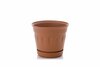 Lillepott Uniplastex Primavera, 17 cm, pruun