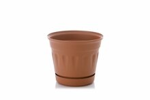 Lillepott Uniplastex Primavera, 17 cm, pruun
