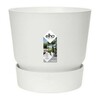 Taimede pott alusega Elho Greenville, 39 x 36,8 cm, valge, plastik