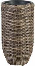 Lillepotiümbris Home4you, plastik, 28 cm, pruun