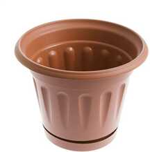 Lillepott Uniplastex Primavera, plastik, 26 cm, pruun