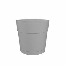 Lillepott Artevasi Capri Large, plastik, veepaagiga, läbimõõt 40 cm, helehall