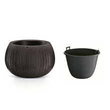Lillepott Prosperplast, plastik, 29 cm, hall