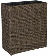 Lillekast Home4you Wicker, 77 x 27 x 80 cm, tumepruun