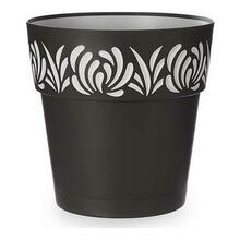 Lillepott Stefanplast Gaia, 30 x 29 cm, must