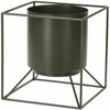 Lillepott Black Red White Metal Pot THK-079667, 18 x 18 cm, roheline