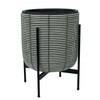 Lillepott Home4you Wicker, plastik/metall, 38 x 38 x 49 cm, hall