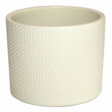 Lillepott Domoletti, keraamika, 15 cm, valge/beež