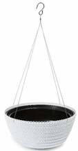 Riputatav lillepott Lamela Jersey, 30 cm, valge