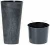 Lillepott Prosperplast Tubus Slim Beton Effect DTUS300E-S433, 30 x 30 x 57,2 cm, must/antratsiit