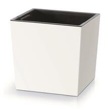 Lillepott Prosperplast URBI SQUARE LOW, valge
