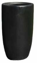 Lillepott DM Grill Black Stone, tsement, 24 x 24 cm, must