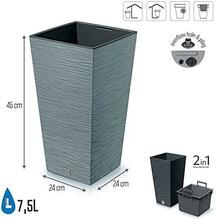 Lillepott Prosperplast Furu Square, 24 x 24 x 45 cm, betoon