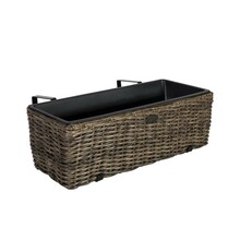 Lillekast Home4you Wicker, tumepruun, 60 x 19 x 18 cm