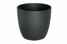 Lillepott Domoletti EMI, 18 cm, antratsiit/must