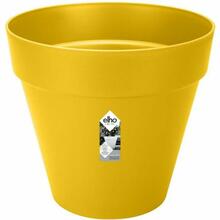 Lillepott Elho Loft Urban, ümmargune, plastikust, ratastega, 40 cm, okra