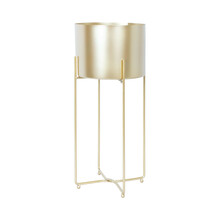 Lillepostament Home4You Deia GOLD L, 24,5 x 23,5 x 57 cm, kuldne