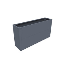 Lillepott 4IQ Metallic, metall, 100 x 25 x 52 cm, antratsiit