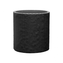 Lillepott Keter Small Cylinder, plastik, 28 cm, must
