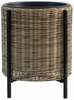 Lillepott Home4you Wicker alusega, 39 x 45 cm, helepruun