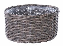 Lillepott OTE Flower Pot D012-W18, plastik/rattan, 34,5 x 34,5 x 34,5 cm, hall