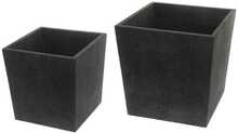 Termopottide komplekt 4Living Cubic, 48 cm, must, 2 tk