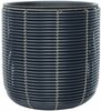 Lillepott Home4you Wicker, plastik/metall, 35 cm, must