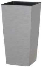 Lillepott 4Living ECO TAMMER, plastik/puit, 40 x 40 x 40 cm, helehall