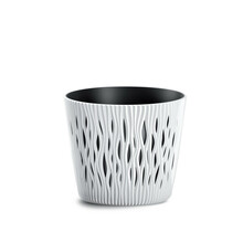 Lillepott Prosperplast Sandy Round, D160 x H138 mm, 1.7L, valge