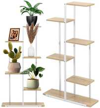 Metallist lillepott Springos GA0212, valge, 60 x 20 x 113 cm