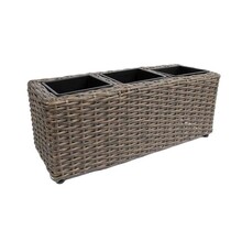 Lillekast Home4you Wicker, 48 x 18 x 18 cm, tumepruun