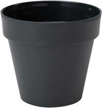 Plastikust lillepott Form Plastic Ibiza Soft Mat 4140-014, 20 cm, must