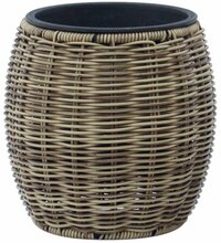 Lillepott Home4you Wicker, 20 x 20 cm, helepruun