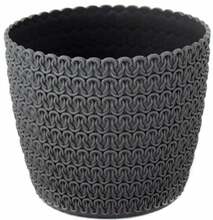 Lillepott Lamela Magnolia Jersey, plast, must, 110 x 90 mm