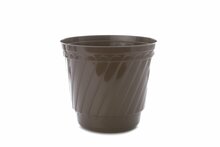 Lillepott Uniplastex Barok, UDB26, plastik, 26 cm, pruun