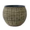 Lillepott Home4you Wicker, 40 x 32 cm, helepruun
