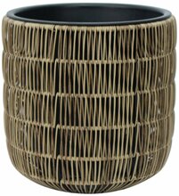 Lillepott Home4you Wicker, 35 x 36 cm, heledpruun