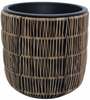 Lillepott Home4you Wicker, plastik/metall, 27 x 28 cm, helepruun