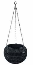 Ripplillepott Home4you Wicker, D32 x H22 cm, must