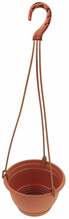 Rippuv lillepott Agro, 27 cm, plastik, pruun