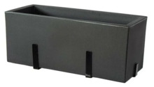 Riputatav lillepott Teraplast Schio Cassa, 60 x 25 x 25 cm, antratsiit