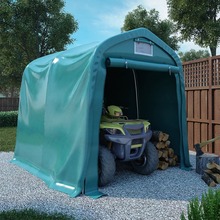 Telk-garaaž vidaXL, 2,4x2,4 m, roheline, PVC (310024+310025)