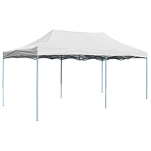 Kokkupandav peotelk vidaXL, 3x6 m, valge, teras