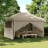 Kokkupandav peotelk vidaXL 4 külgseinaga, 440x292x315 cm, taupe