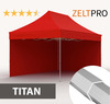 Pop-up telk Zeltpro Titan, 3x4,5 m, punane