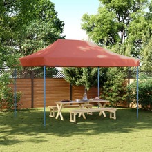 Kokkupandav pop-up peotelk vidaXL, 410x279x315 cm, terrakota
