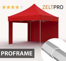 Pop-up telk Zeltpro Proframe, punane, 3x3 m