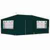 Peotelk vidaXL külgseintega, 4x6 m, roheline, 90 g/m2