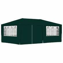 Peotelk vidaXL külgseintega, 4x6 m, roheline, 90 g/m2